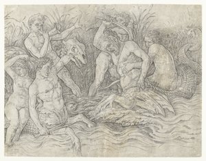 Battle Between Tritons with Nereids on Their Backs