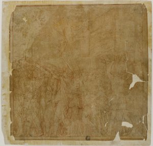 Study for the Triumphs of Julius Caesar: Canvas No. I by Andrea Mantegna