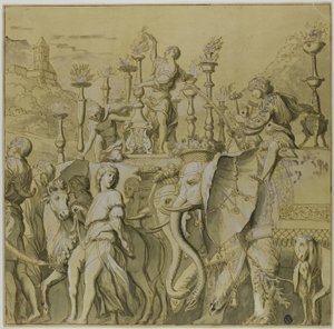 Triumphs of Julius Caesar: Canvas No. V by Andrea Mantegna