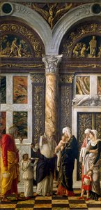Uffizi Polyptych: Circumcision (Right Part) by Andrea Mantegna
