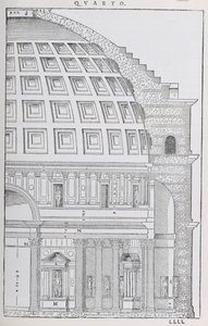 Cross Section of the Pantheon, Illustration from a Facsimile Copy of 