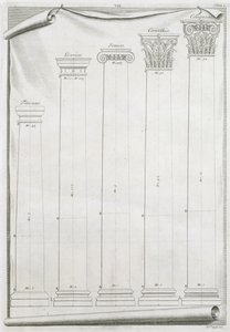 Decorative details from the Temple of Nimes, illustration from a facsimile copy of 