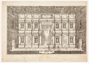 View of the Stage of the Teatro Olimpico at Vicenza by Andrea Palladio