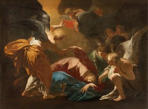 The Angels support Jesus in the Garden of Gethsemane