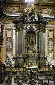Statue of St. Ignatius of Loyola in the Church of Jesus in Rome by Andrea Pozzo