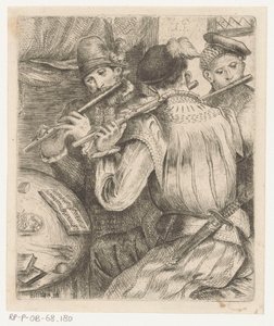 Three Flute Players
