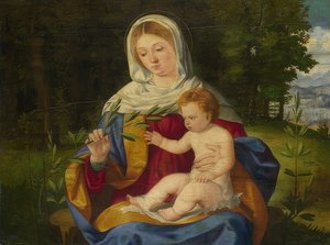 Madonna and Child with Olive Branch by Andrea Previtali