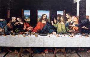 Abbey (Abdij van Tongerlo). Painting. Last Supper. 1506-1507. (Detail)