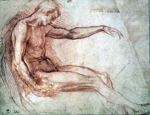 Seated Male Nude