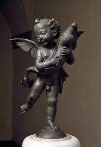 Love with dolphin Bronze sculpture by Verrocchio
