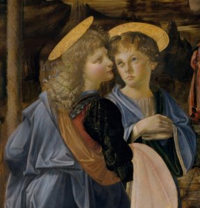 Verrocchio and Leonardo, Angel from the Baptism of Christ