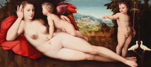 Venus with Sacred and Profane Love by Andrea di Alessandro Bresciano