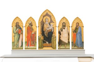 Madonna and Child Enthroned with Saints by Andrea di Cione Orcagna