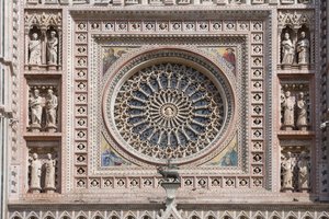 Rose window, Santa Maria Assunta Cathedral, Orvieto, Umbria, Italy by Andrea di Cione Orcagna