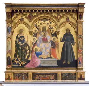 Madonna of the Cintola with Saint Catherine and Francis by Andrea di Giusto Manzini