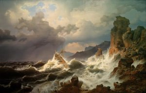A Sea Storm on the Norwegian Coast