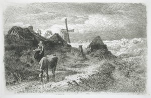 Landscape with Cottages and Windmill