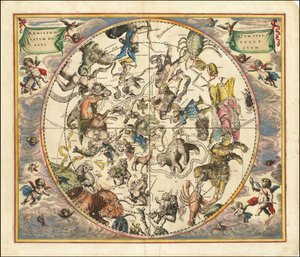 Celestial Map Illustrating the Constellations of the Northern Hemisphere (1660) by Andreas Cellarius