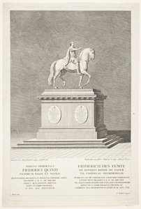 Equestrian Statue of Frederick V at Amalienborg Palace Square by Andreas Heckel