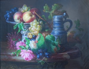Flowers and Fruits with Jug