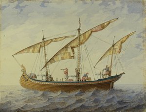 Stage Design for the Ballet Corsair by A. Adam, 1863