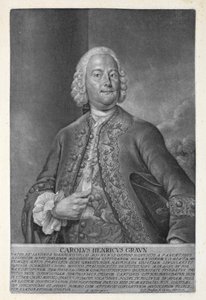 Carl Heinrich Graun engraved by Valentin Daniel Preissler by Andreas Moller