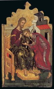 St John the Theologian Accepts the Benediction of Christ