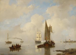 Zeeland Streams in Calm Weather by Andreas Schelfhout