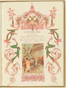 Program for the opera A Life for the Tsar by M. Glinka, 1896 by Andrei Petrovich Ryabushkin