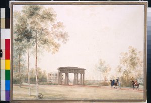 Gateway to the Park in Tsarskoye Selo by Andrei Yefimovich Martynov