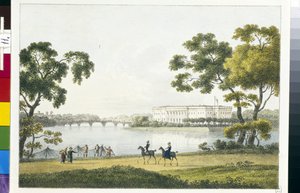 View of Kamenny Island Palace in Saint Petersburg