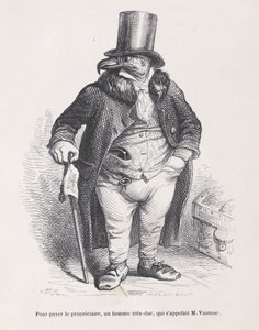 To Pay the Landlord, a Very Harsh Man, Whose Name was M. Vautour from Scenes from t..., ca. 1837-47 by Andrew Best Leloir