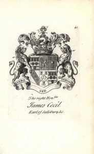 Coat of Arms and Crest of James Cecil, 5th Earl of Salisbury by Andrew Johnston