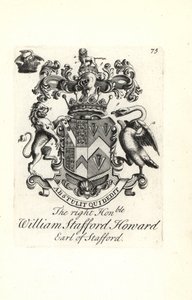Coat of Arms and Crest of William Stafford Howard, 2nd Earl of Stafford by Andrew Johnston