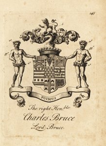 Coat of Arms of Charles Bruce, Lord Bruce, 3rd Earl of Ailesbury, 4th Earl of Elgin by Andrew Johnston