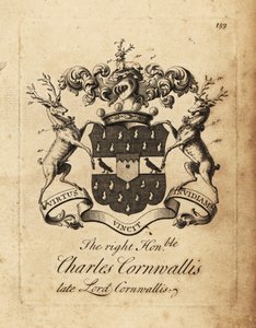 Coat of arms of Charles Cornwallis, Lord Cornwallis, 4th Baron Cornwallis by Andrew Johnston