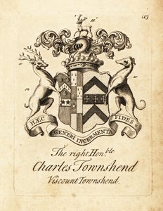 Coat of arms of the Right Honourable Charles Townshend, 2nd Viscount Townshend by Andrew Johnston