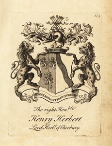 Coat of Arms of Henry Herbert, Lord Herbert of Cherbury, Baron Herbert of Cherbury (or Chirbury) by Andrew Johnston
