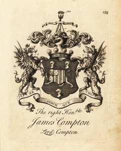 Coat of arms of the Right Honourable James Compton, Lord Compton, 5th Earl of Northampton by Andrew Johnston