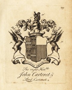 Coat of Arms of John Carteret, Lord Carteret, 2nd Earl Granville, 7th Seigneur of Sark by Andrew Johnston