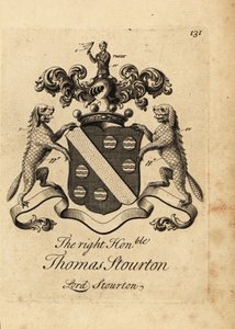 Coat of arms of the Right Honourable Thomas Stourton by Andrew Johnston
