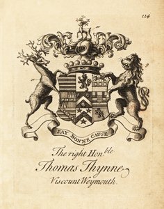 Coat of arms of the Right Honourable Thomas Thynne, 2nd Viscount Weymouth by Andrew Johnston