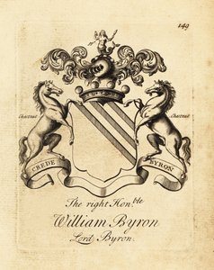 Coat of arms of the Right Honourable William Byron, Lord Byron, 4th Baron Byron (1670-1736) by Andrew Johnston