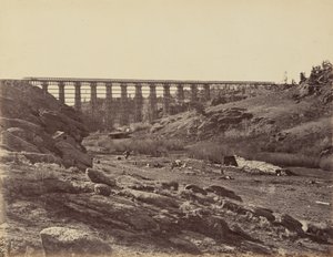 Dale Creek Bridge, General View, 1869 by Andrew Joseph Russell