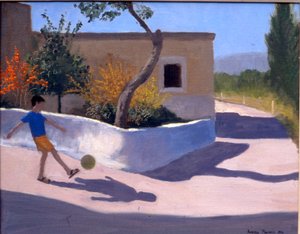 Boy with a football, Greece