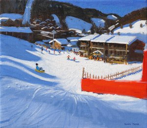 Skiing, La Clusaz, France