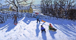 Sledging, Hartington, Buxton, 2020 by Andrew Macara