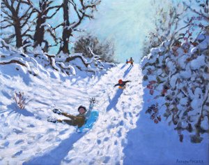 Sledging, Calke Abbey, Ticknall, Derby