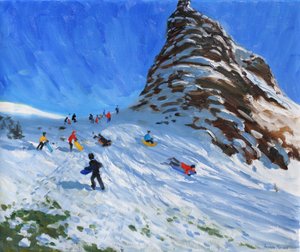 Sledging, Chrome Hill, Derbyshire, Peak District