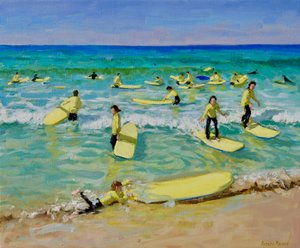 Summer surfing, St Ives